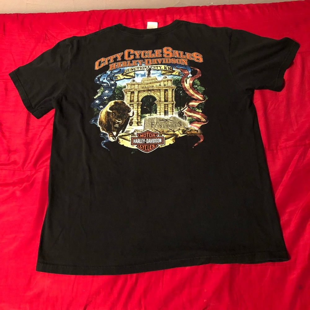 Harley Davidson City Cycle Sales Junction City Kansas Shirt XL